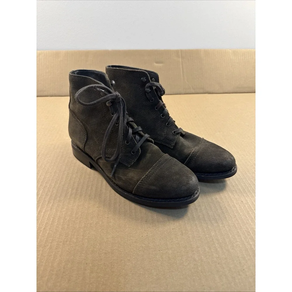 Thursday Boots Company Men's Brown Suede Cap Toe Captain Boots Size 9